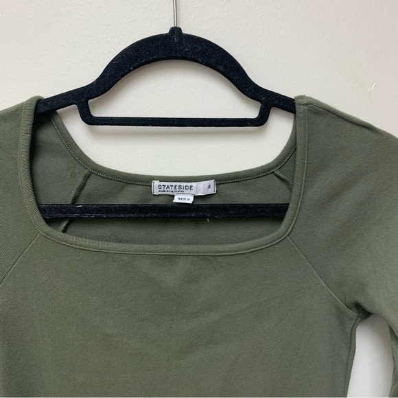 Stateside 1x1 Rib Square Neck Dress - Picture 4 of 11